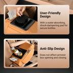 Integrated multifunctional car armrest increase with pressure compensation